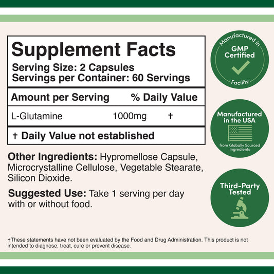 L-Glutamine 1000mg — Double Wood
