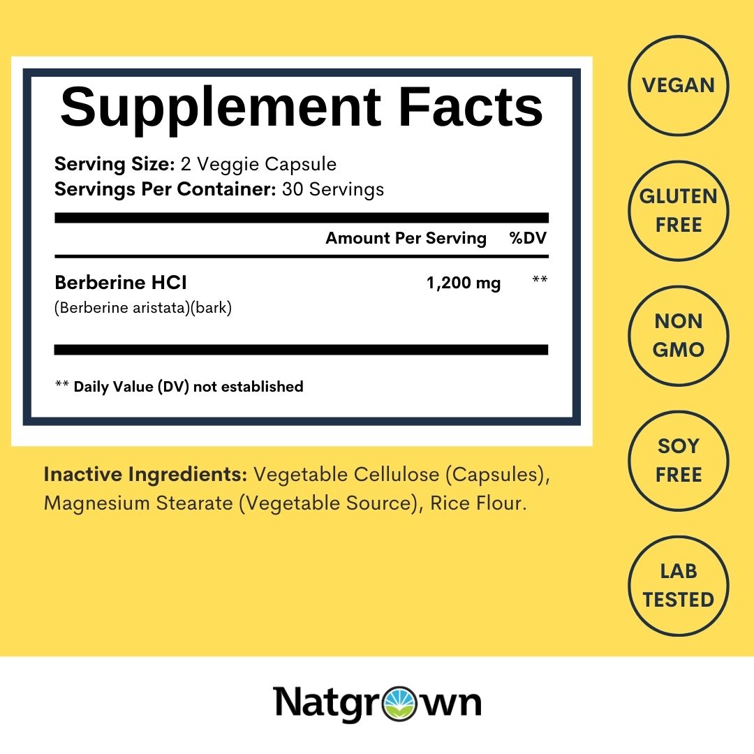 Berberine 1,200mg — Natgrown