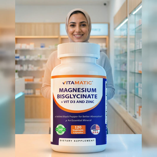Vitamatic Magnesium Bisglycinate + Vit D3 and Zinc — Vitamatic