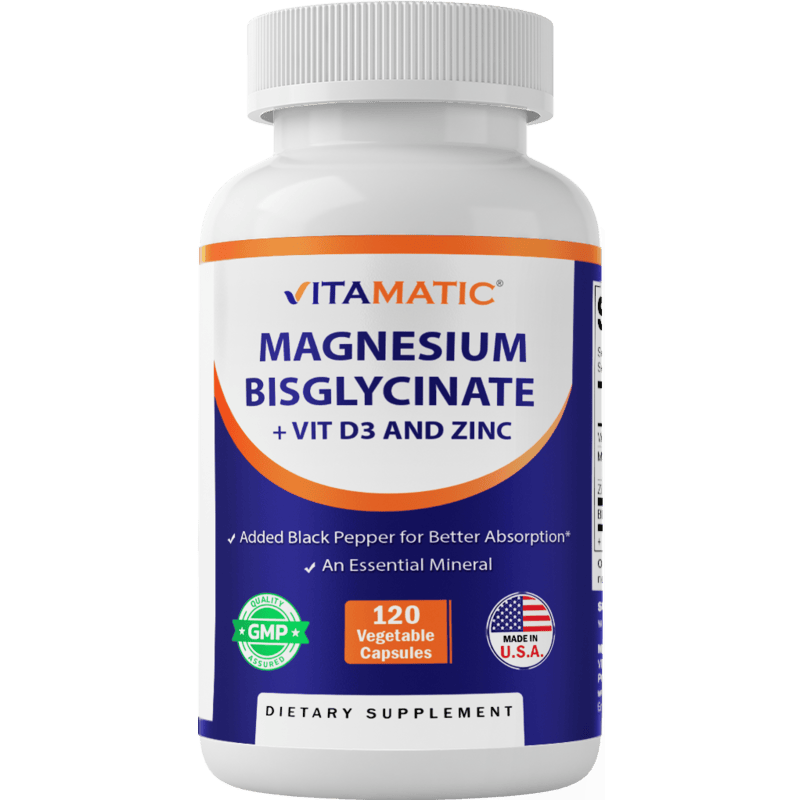 Vitamatic Magnesium Bisglycinate + Vit D3 and Zinc — Vitamatic
