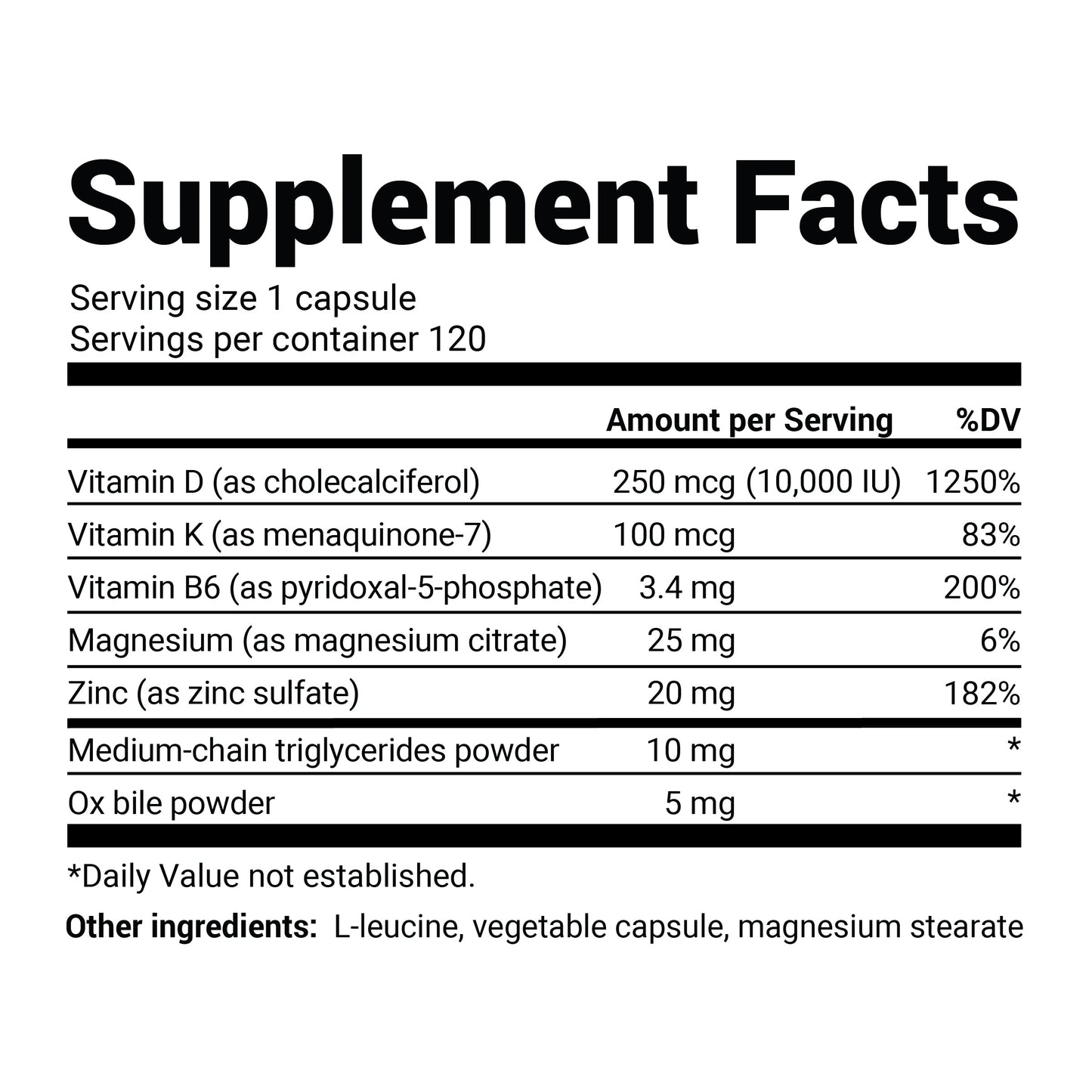 Vitamin D3 & K2 10,000 IU — Dr. Berg