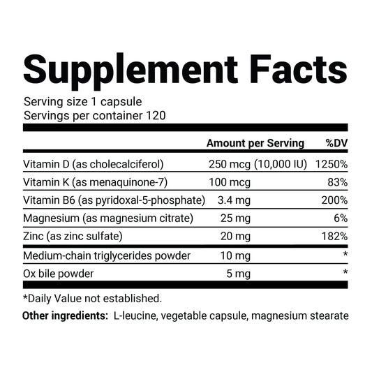 Vitamin D3 & K2 10,000 IU — Dr. Berg