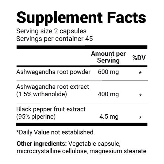 Ashwagandha with Black Pepper 1000mg — Dr. Berg