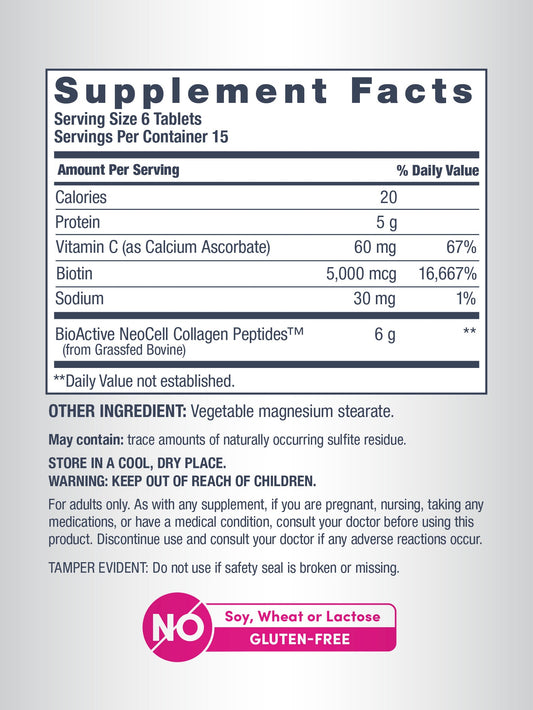 NeoCell Grassfed Collagen Peptides + Vitamin C & Biotin 6000mg — NeoCell