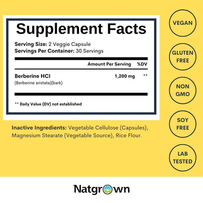 Berberine 1,200mg — Natgrown